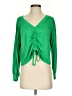 Elan Green Long Sleeve Blouse Size S - photo 1