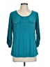 Perseption Concept Teal 3/4 Sleeve Blouse Size L - photo 1