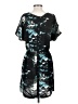 Silence and Noise 100% Polyester Print Teal Casual Dress Size S - photo 2