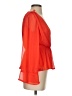 Flying Tomato 100% Polyester Orange 3/4 Sleeve Blouse Size XS - photo 4