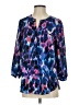 Not Your Daughter's Jeans Animal Print Blue 3/4 Sleeve Blouse Size S - photo 1
