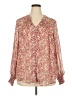 Torrid Floral Red Long Sleeve Blouse Size 2X Plus (2) - photo 1