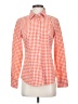 J.Crew Checkered-gingham Orange Long Sleeve Blouse Size 2 - photo 1