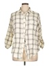 Korye 100% Cotton Ivory 3/4 Sleeve Button-Down Shirt Size 1X - photo 1