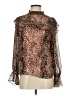 Rachel Parcell 100% Polyester Animal Print Brown Long Sleeve Blouse Size S - photo 1