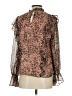 Rachel Parcell 100% Polyester Animal Print Brown Long Sleeve Blouse Size S - photo 2