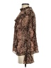 Rachel Parcell 100% Polyester Animal Print Brown Long Sleeve Blouse Size S - photo 5