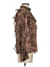 Rachel Parcell 100% Polyester Animal Print Brown Long Sleeve Blouse Size S - photo 4