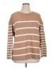 Talbots 100% Cotton Stripes Tan Pullover Sweater Size XL - photo 1