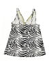 Ruby Ribbon Animal Print Ivory Swimsuit Top Size 8 - photo 2