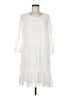 Sandra Darren 100% Polyester White Casual Dress Size 14 - photo 1