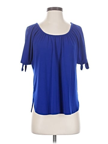 INC International Concepts Short Sleeve Blouse (view 1)