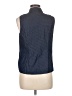 The Limited Polka Dots Blue Sleeveless Button-Down Shirt Size M - photo 2