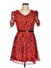 Freebird Animal Print Red Cocktail Dress Size L - photo 1