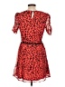 Freebird Animal Print Red Cocktail Dress Size L - photo 2
