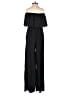 Assorted Brands 100% Polyester Solid Black Jumpsuit Size XS - photo 2