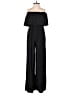 Assorted Brands 100% Polyester Solid Black Jumpsuit Size XS - photo 1