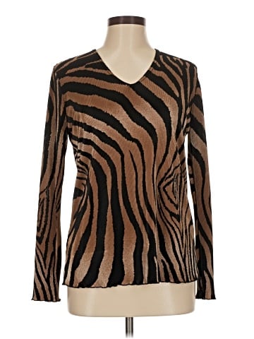 Plisse Long Sleeve Top (view 1)