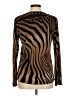 Plisse Brown Long Sleeve Top Size M - photo 2