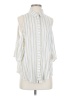 Blu Heaven 100% Rayon Stripes Ivory Sleeveless Button-Down Shirt Size S (estimated) - photo 1