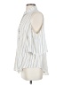 Blu Heaven 100% Rayon Stripes Ivory Sleeveless Button-Down Shirt Size S (estimated) - photo 5