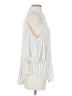 Blu Heaven 100% Rayon Stripes Ivory Sleeveless Button-Down Shirt Size S (estimated) - photo 4