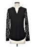 Kasper Black Long Sleeve Blouse Size S - photo 1