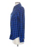 DJT Plaid Blue Long Sleeve Blouse Size S - photo 5