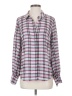 Riley & Rae 100% Polyester Plaid Pink Long Sleeve Blouse Size S - photo 1