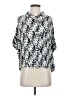 En Creme 100% Rayon Print Silver 3/4 Sleeve Blouse Size S - photo 1