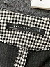 Zara Houndstooth Gray Long Sleeve Blouse Size M - photo 7