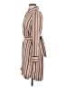 Ann Taylor 100% Polyester Stripes Tan Casual Dress Size XS - photo 5