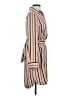 Ann Taylor 100% Polyester Stripes Tan Casual Dress Size XS - photo 4