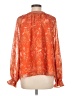 Aura 100% Polyester Orange Long Sleeve Blouse Size M - photo 2