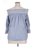 Joanna 100% Polyester Blue 3/4 Sleeve Blouse Size XL - photo 2