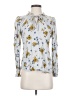 Blousology 100% Rayon Blue Long Sleeve Blouse Size S - photo 1