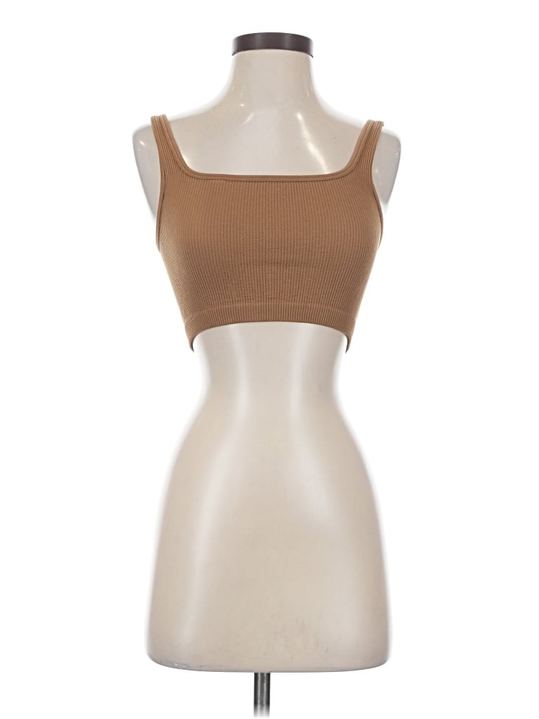 Pre-owned Cotton On Sleeveless Top Brown Strapless Neckline Tops