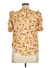 Assorted Brands 100% Polyester Yellow Short Sleeve Blouse Size XL (estimated) - photo 2