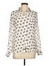 Freebird Print Ivory Long Sleeve Blouse Size L - photo 1