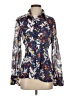Assorted Brands Floral Blue Long Sleeve Blouse Size XXS (estimated) - photo 1