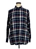 Jachs Girlfriend Plaid Blue Long Sleeve Button-Down Shirt Size XL - photo 1