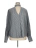 Zara 100% Lyocell Houndstooth Gray Long Sleeve Blouse Size XL - photo 1