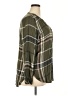 Universal Thread 100% Rayon Plaid Green 3/4 Sleeve Blouse Size XXL - photo 4