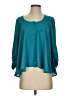 Style&Co 100% Polyester Teal 3/4 Sleeve Blouse Size 00 - photo 1