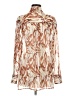 Open Edit 100% Polyester Animal Print Ivory Long Sleeve Blouse Size M - photo 2