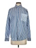 Etam Stripes Blue Long Sleeve Button-Down Shirt Size S - photo 1