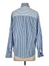 Etam Stripes Blue Long Sleeve Button-Down Shirt Size S - photo 2