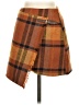 VICI 100% Polyester Plaid Orange Casual Skirt Size XS - photo 1