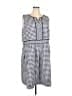 Talbots 100% Cotton Checkered-gingham Blue Casual Dress Size 24 waist - photo 1