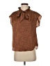 Banana Republic 100% Polyester Brown Short Sleeve Blouse Size XS - photo 1